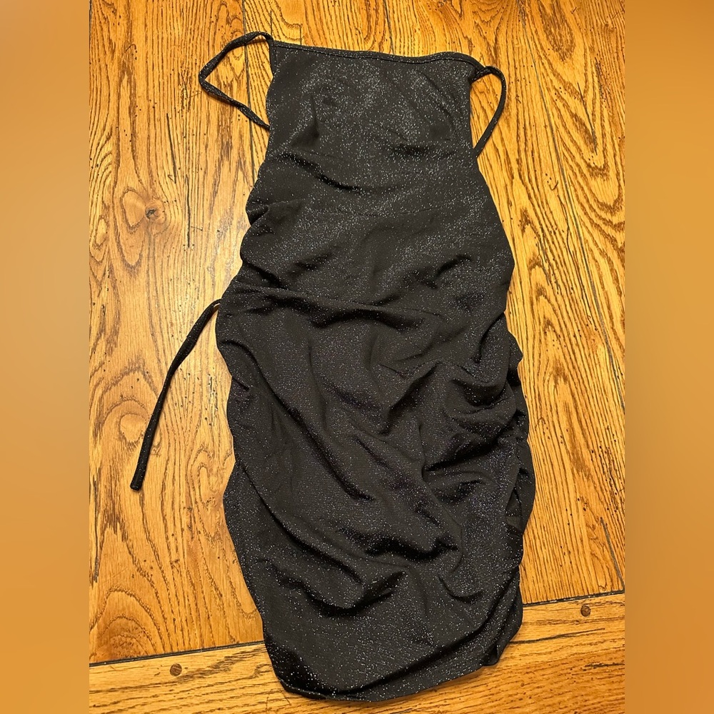 Black sparkling slinky body con dress size M